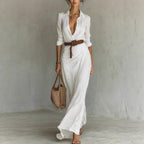 Susan | Elegant Maxi Dress with Adjustable Waist - Eliza-Warszawa