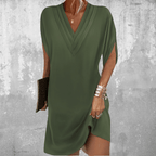 Olivia | Elegant V-Neck Flattering Fit Summer Dress for Weddings - Eliza-Warszawa