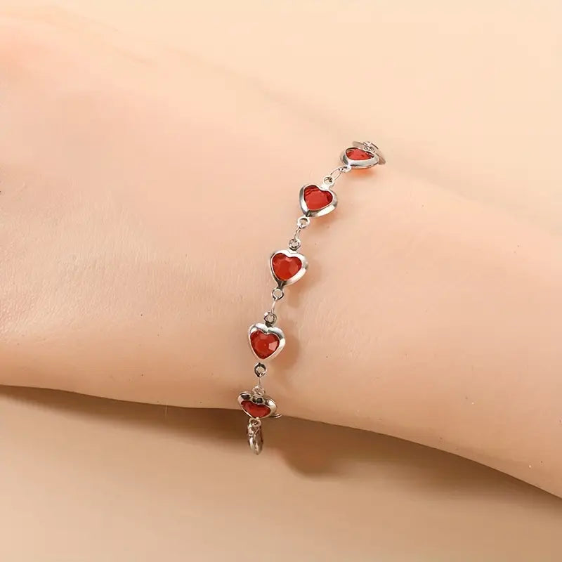 Ophelyra Garnetelle Bracelet | White Gold - Eliza-Warszawa
