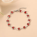 Ophelyra Garnetelle Bracelet | White Gold - Eliza-Warszawa
