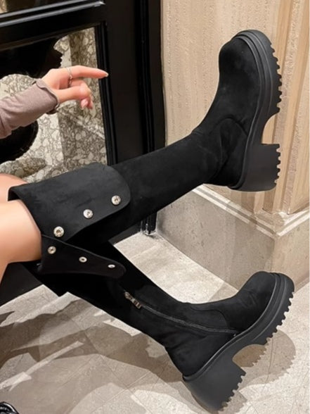 Over the knee boots brown long boots knight boots - Eliza-Warszawa