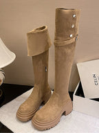 Over the knee boots brown long boots knight boots - Eliza-Warszawa