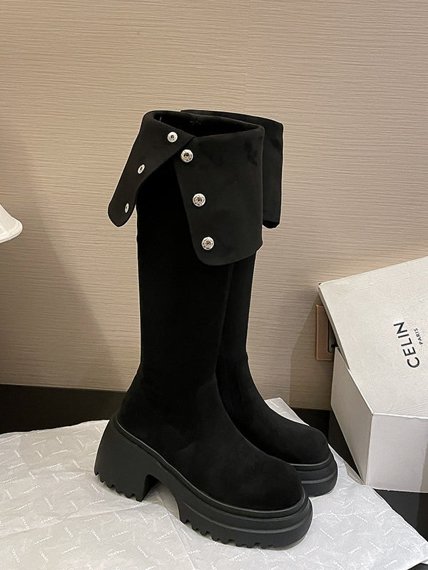 Over the knee boots brown long boots knight boots - Eliza-Warszawa