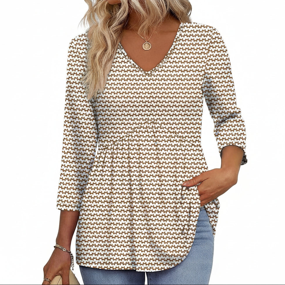 Paloma™ | Flowy 3/4 Sleeve Blouse - Eliza-Warszawa