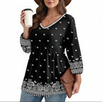 Paloma™ | Flowy 3/4 Sleeve Blouse - Eliza-Warszawa