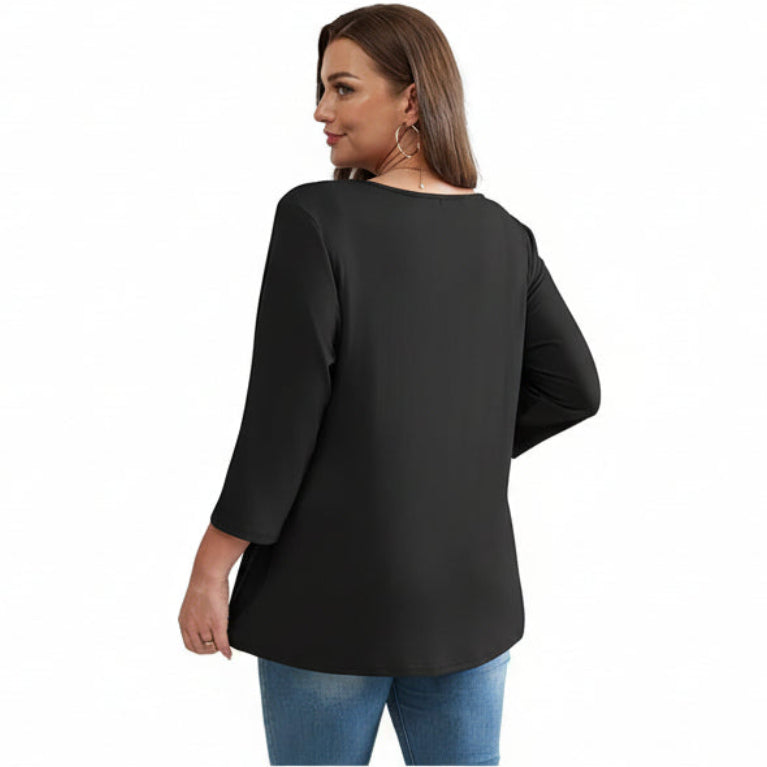 Paloma™ | Flowy 3/4 Sleeve Blouse - Eliza-Warszawa