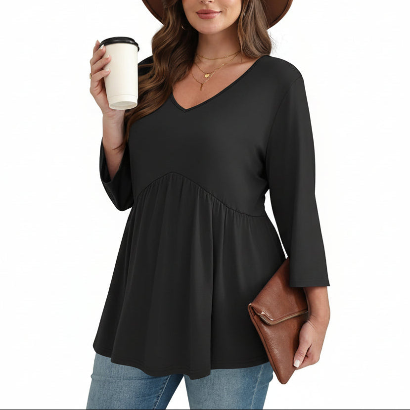 Paloma™ | Flowy 3/4 Sleeve Blouse - Eliza-Warszawa