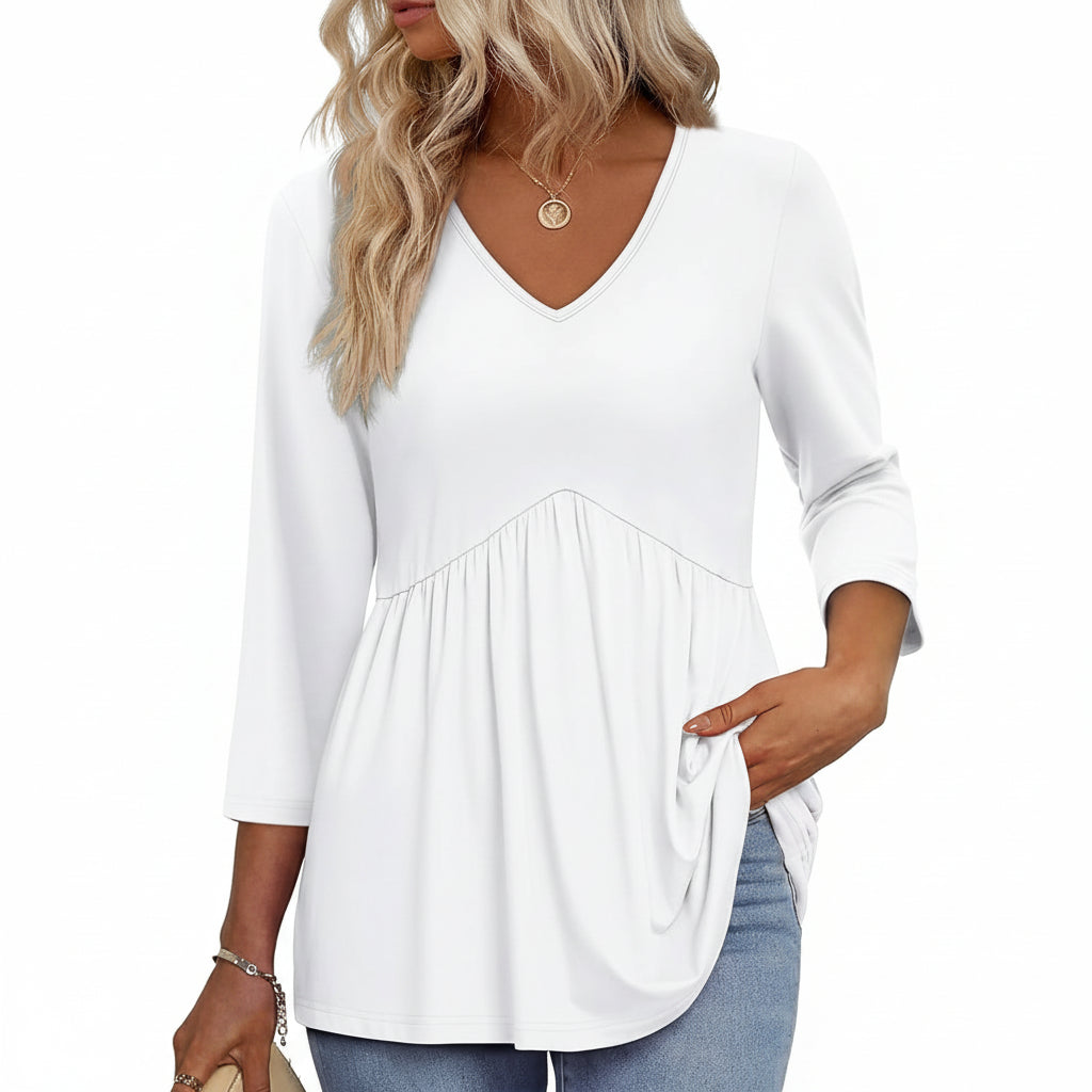 Paloma™ | Flowy 3/4 Sleeve Blouse - Eliza-Warszawa