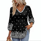Paloma™ | Flowy 3/4 Sleeve Blouse - Eliza-Warszawa