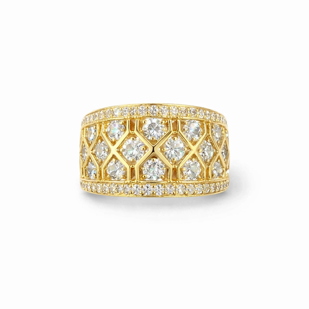 Radiant Gold Sparkle Ring