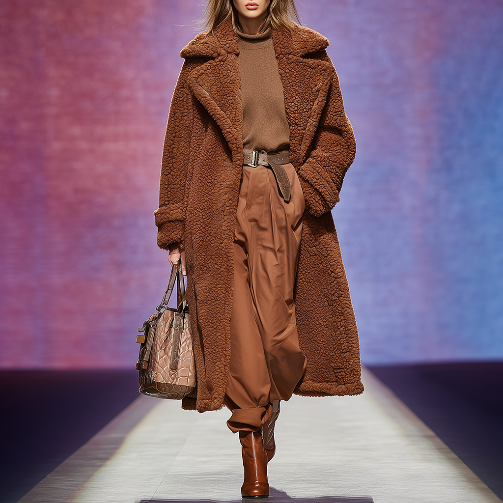 Retro Classic Versatile Warm Sherpa Coat - Eliza-Warszawa