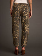 Retro Western Leopard Barrel Jeans - Eliza-Warszawa