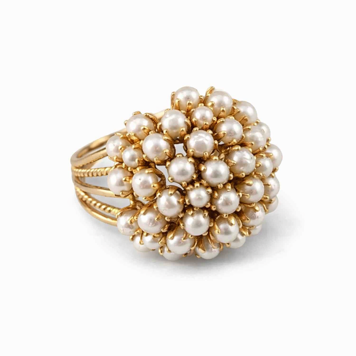 Ring with Inlaid Pearls