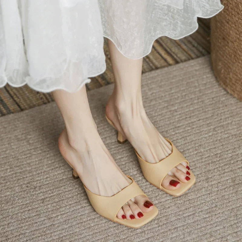 Rosalva Open Toe Mules - Eliza-Warszawa