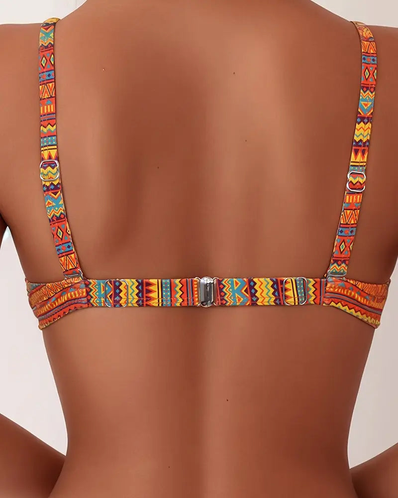 Rose™ | Two Piece Swimsuit with Striped Print - Eliza-Warszawa