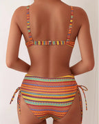 Rose™ | Two Piece Swimsuit with Striped Print - Eliza-Warszawa