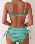 Rose™ | Two Piece Swimsuit with Striped Print - Eliza-Warszawa