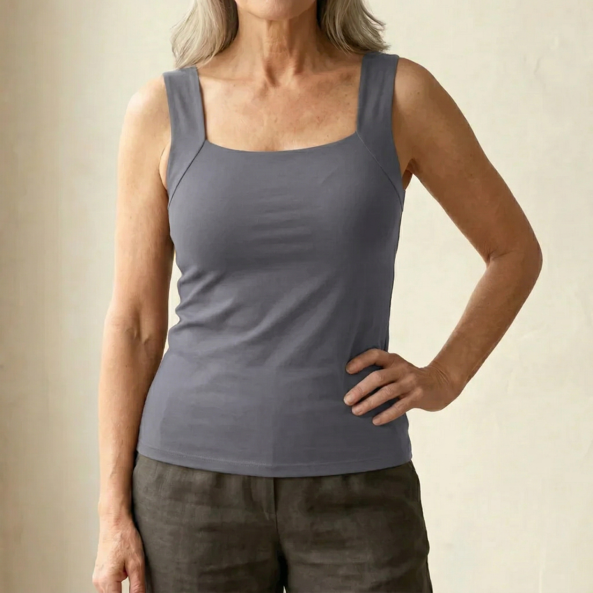 Roxanne | Built In Comfort Bra Tanktop - Eliza-Warszawa