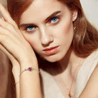 Ruby Infinity Bracelet | White Gold - Eliza-Warszawa