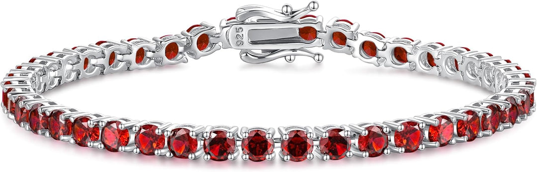 Ruby Tennis Bracelet | White Gold - Eliza-Warszawa