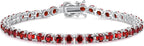 Ruby Tennis Bracelet | White Gold - Eliza-Warszawa