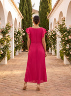 Seraphina™ | Elegant Pleated Maxi Dress with Twist Waist - Eliza-Warszawa