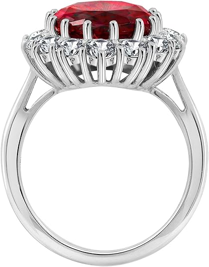 Scarlet Crown Ruby Ring | White Gold - Eliza-Warszawa