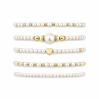 Set of Timeless Pearl Bracelets