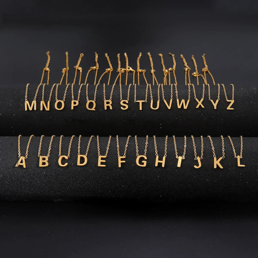 Shining Alphabet Pendant Necklace