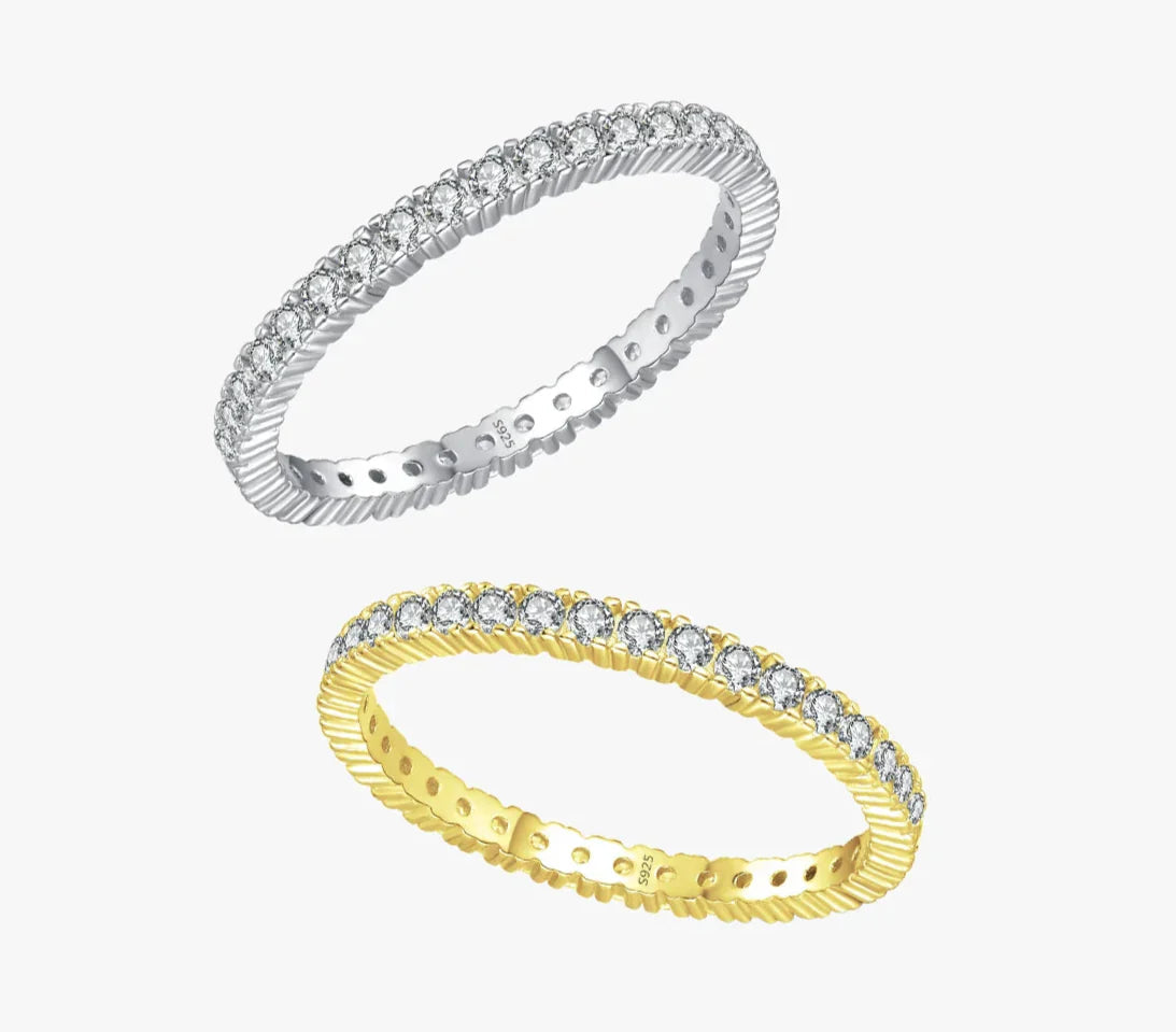 Shining Minimalist Eternity Ring - Eliza-Warszawa