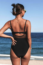 Sienna – Sculpting One-Piece Swimsuit with Elegant Sheer Detail - Eliza-Warszawa