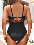 Sienna – Sculpting One-Piece Swimsuit with Elegant Sheer Detail - Eliza-Warszawa
