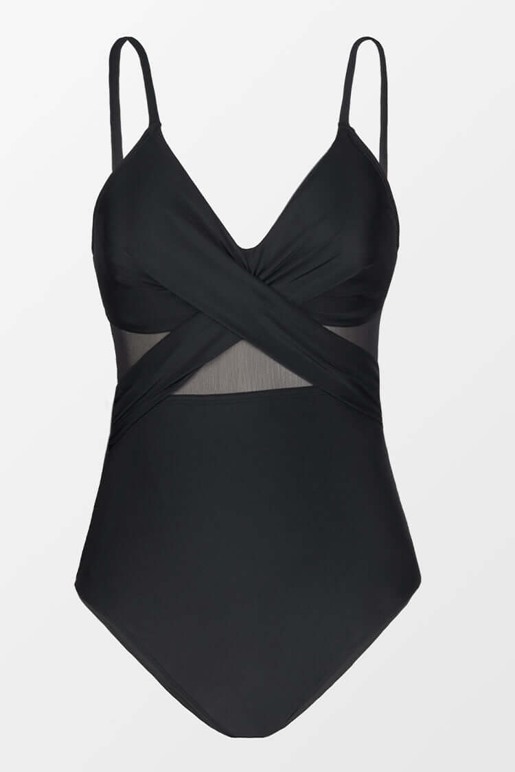 Sienna – Sculpting One-Piece Swimsuit with Elegant Sheer Detail - Eliza-Warszawa