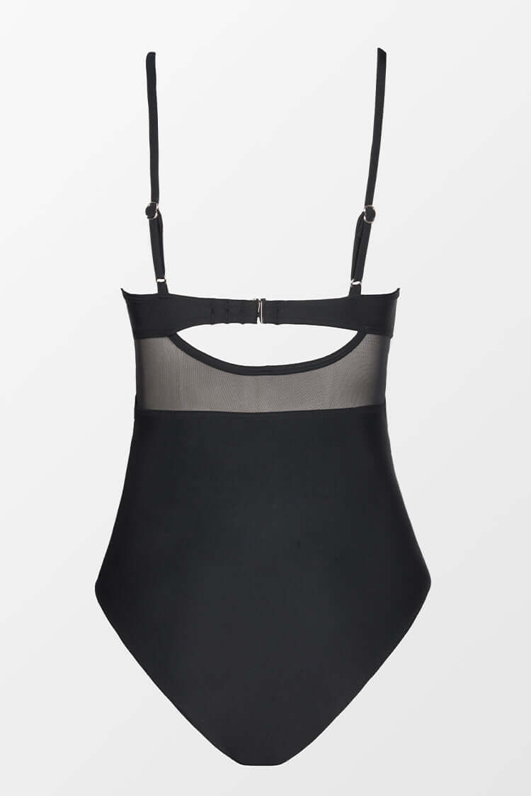 Sienna – Sculpting One-Piece Swimsuit with Elegant Sheer Detail - Eliza-Warszawa