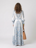 Sierra - High Neck Printed Long Sleeve Maxi Dress - Eliza-Warszawa