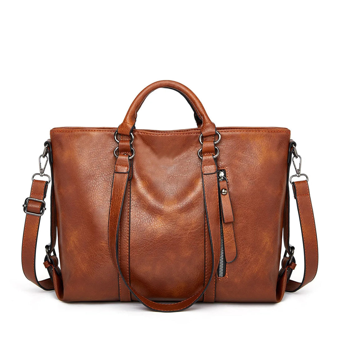 Signe™ | Stylish Large Leather Shoulder Bag - Eliza-Warszawa