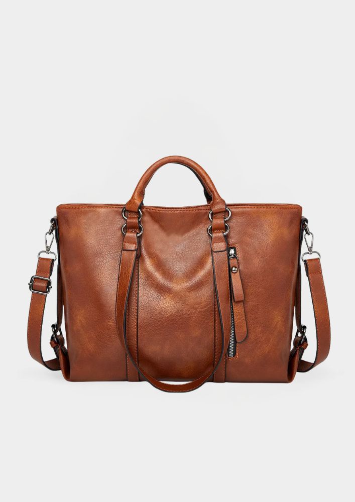 Signe™ | Stylish Large Leather Shoulder Bag - Eliza-Warszawa