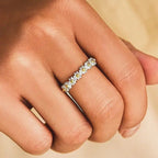 Silver Daisy Ring with Hand-Painted Enamel - Eliza-Warszawa
