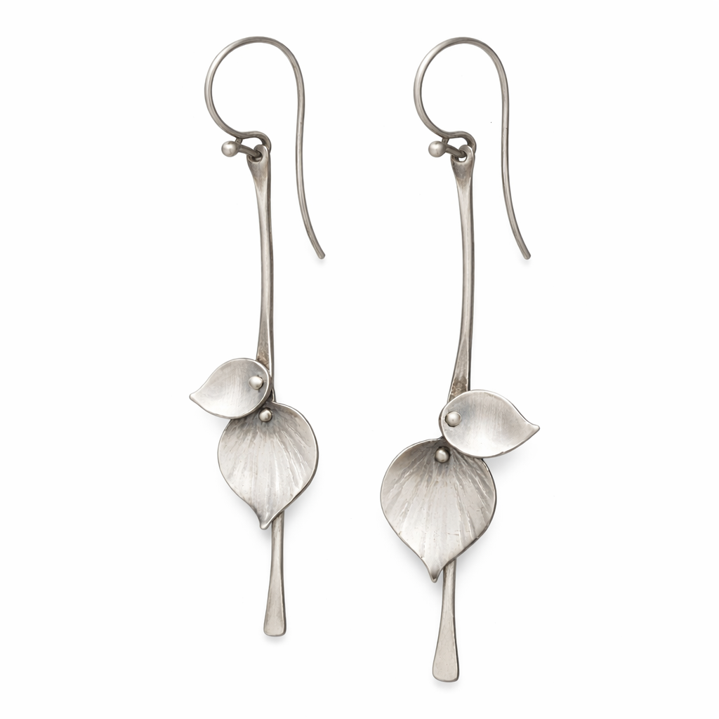 Silver Leaf Vintage Earrings