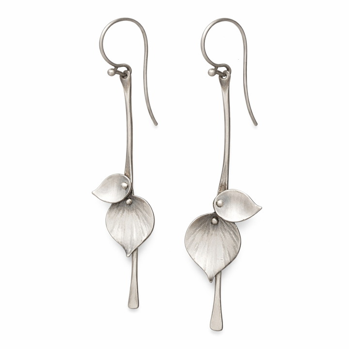 Silver Leaf Vintage Earrings