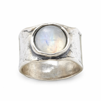 Silver Moonstone Ring