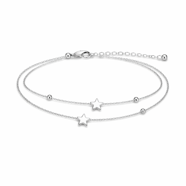 Silver bracelet with stars