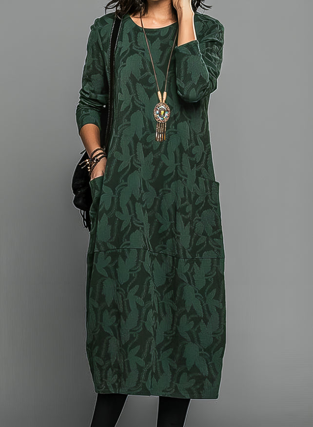Sophie | Cozy Elegant Long Sleeve Flattering Fit Winter Dress - Eliza-Warszawa