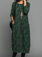 Sophie | Cozy Elegant Long Sleeve Flattering Fit Winter Dress - Eliza-Warszawa