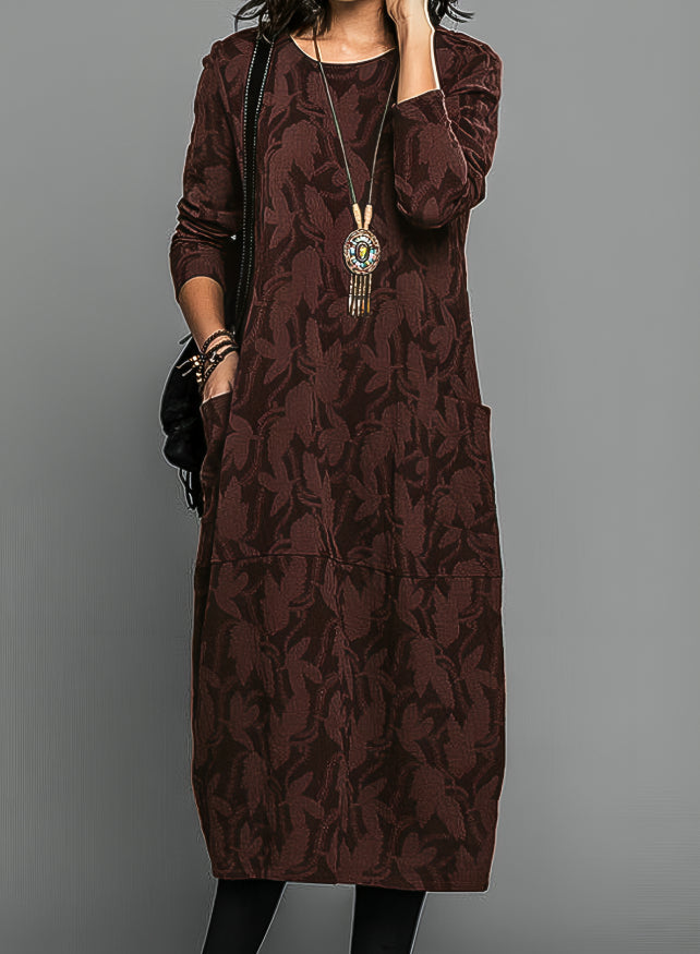 Sophie | Cozy Elegant Long Sleeve Flattering Fit Winter Dress - Eliza-Warszawa
