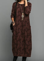 Sophie | Cozy Elegant Long Sleeve Flattering Fit Winter Dress - Eliza-Warszawa