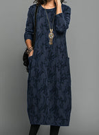 Sophie | Cozy Elegant Long Sleeve Flattering Fit Winter Dress - Eliza-Warszawa