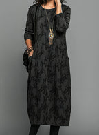 Sophie | Cozy Elegant Long Sleeve Flattering Fit Winter Dress - Eliza-Warszawa