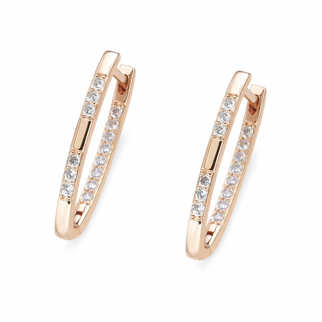 Sophisticated Earrings with Zirconia Stones