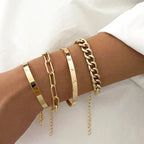 Sophisticated White Gold Elan Mercer Bracelet Set - Eliza-Warszawa